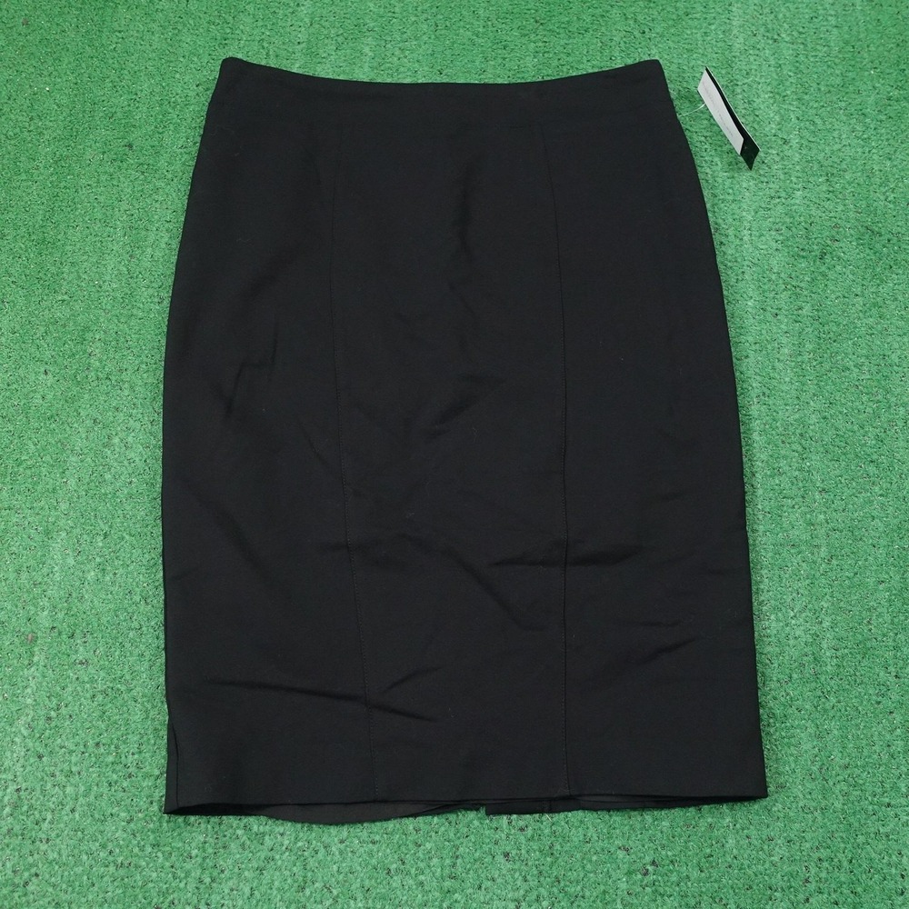 New York &‎ Company Skirt Womens 12 Black Pencil Straight Knee Length Lined